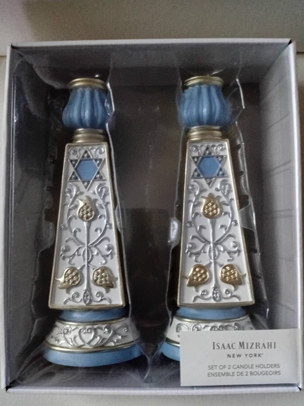 Isaac Mizrahi New York Shabbat Candle Holders NEW in box